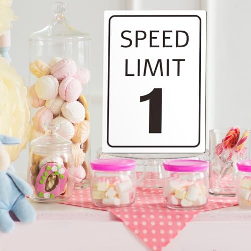 Race Car Birthday Sign with Stand 8x11 Inch