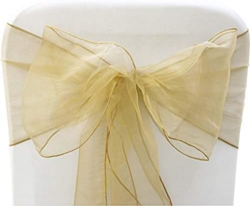 Elegant Organza Chair Sashes Pack of 10