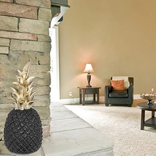 Resin Pineapple Sculpture Decor Black