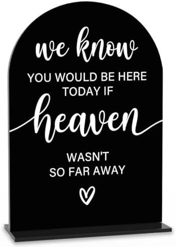 Black Acrylic Wedding Sign for Ceremony and Reception