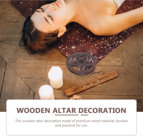 VOSAREA Pentagram Wooden Altar Tile