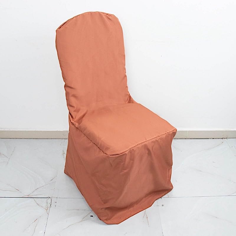 Balsa Circle 50pcs Terracotta Banquet Chair Covers