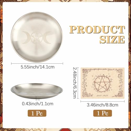 CREATCABIN Moon Pattern Stainless Steel Altar Bowl