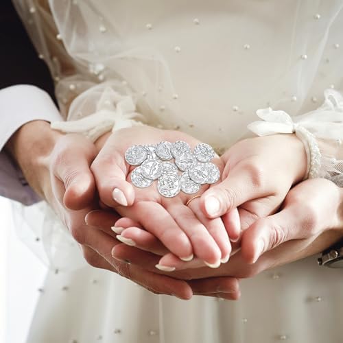Catholic Wedding Arras Coins Set with Rhinestone Box