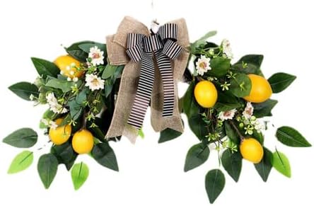MANMAOHE Artificial Lemon Flower Swag 22In Wreath