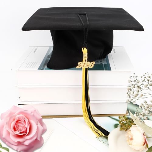 2026 Black Gold Graduation Tassel with Golden Charm