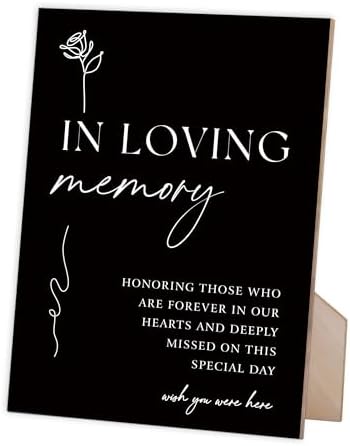 In Loving Memory Wedding Sign 8x11 Inch Wooden