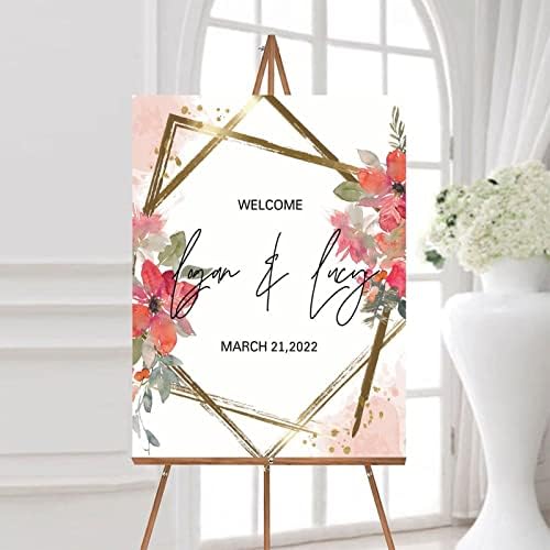 Alioyoit Wooden Wedding Welcome Sign 12x16 Inch 1