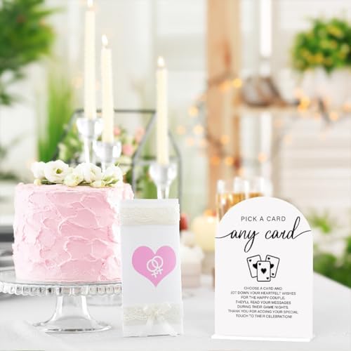 Modern Acrylic Wedding Sign with Wooden Base