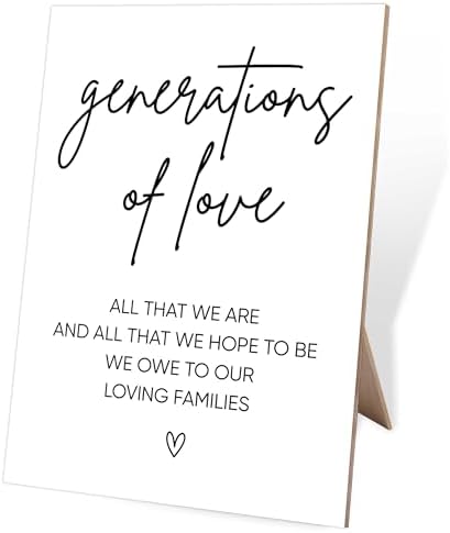 8x11 Minimalist Wooden Memory Sign for Wedding Ceremony