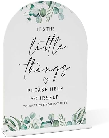 Elegant Greenery Wedding Sign with Holder