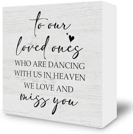 Wedding Memorial Wooden Box Sign Decor 5x5 Inches