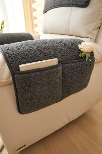 vctops 4 Piece Sherpa Fleece Sofa Slipcover Set