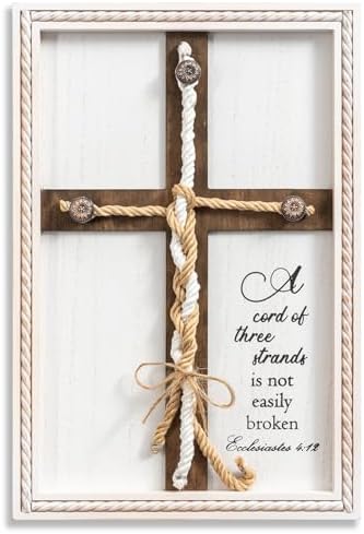 Three Strand Unity Wedding Cross Sign 10x15in