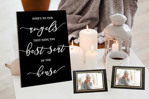 11 Pcs Memorial Table Sign for Wedding with 10 Paper Frames