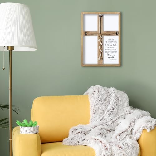 Matthew 196 Unity Cross Wedding Sign Wall Decor