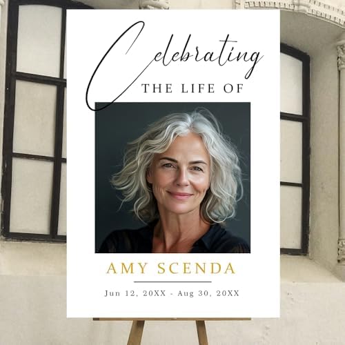 Personalized Funeral Welcome Sign With Photo