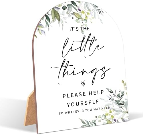 Wooden Wedding Sign with Stand 6x8 Inch Arch Design
