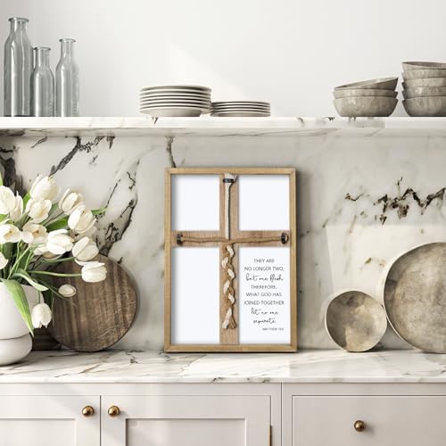 Matthew 196 Unity Cross Wedding Sign Wall Decor