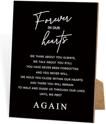 Black Minimalist Funeral Sign 8x11 Inches