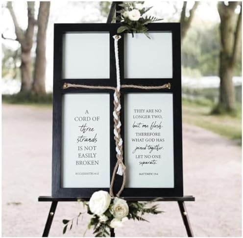 LOSOUR 3 Strand Wedding Unity Cord Sign 17x23in