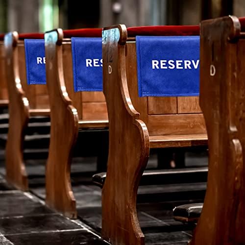 Tudomro Reserved Pew Signs Blue White 8 Pieces
