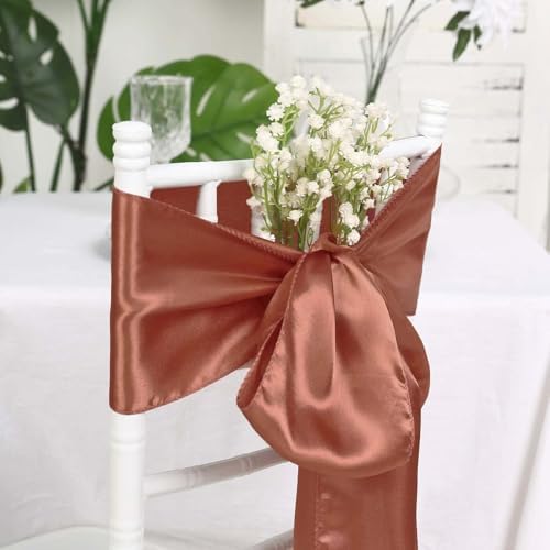Efavormart 5pcs Gold Satin Chair Sashes Bow Ties
