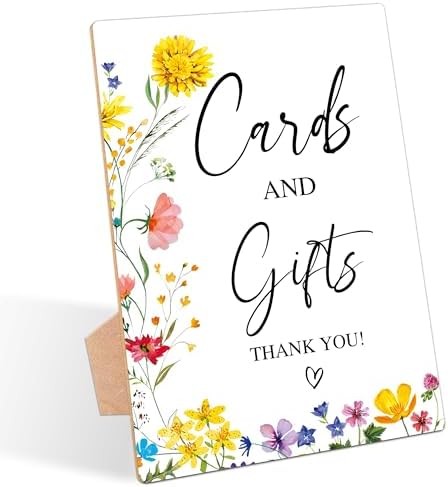 Wooden Tabletop Wedding Sign with Stand Pack of 1