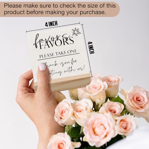 ANIANG Take One Sign Wooden Plaque with Stand