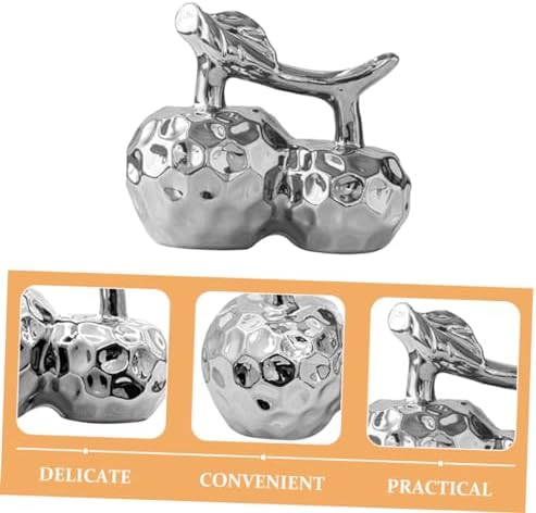 Happyyami Ceramic Cherry Statue Artificial Fruit Decor