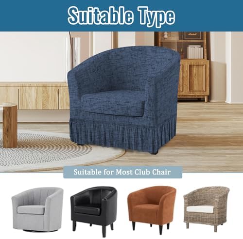 FUANGUI 2 Piece Club Chair Slipcover Set
