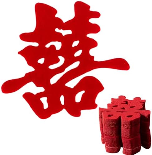 30pcs Traditional Shape Mini Double Happiness Wedding Decorations