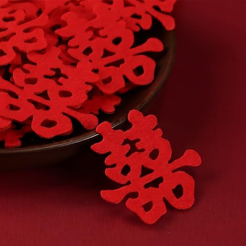 30pcs Traditional Shape Mini Double Happiness Wedding Decorations