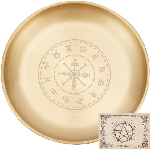 Viking Runes Altar Plate Candle Holder for Home Decor