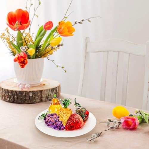ZEAYEA 6 Piece Crystal Glass Fruit Set