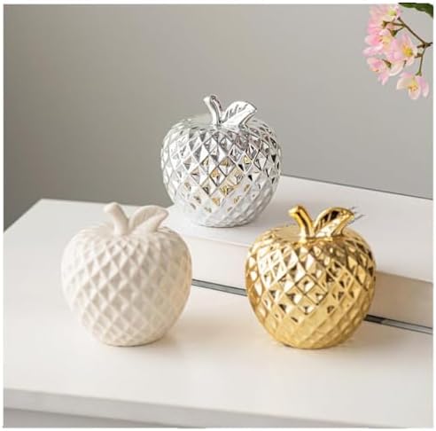 Ceramic Fruit Ornament Art Sculpture Silver