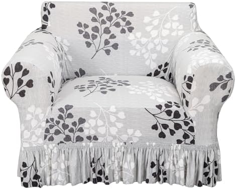 KRFOONN Stretchable Armchair Cover with Skirt