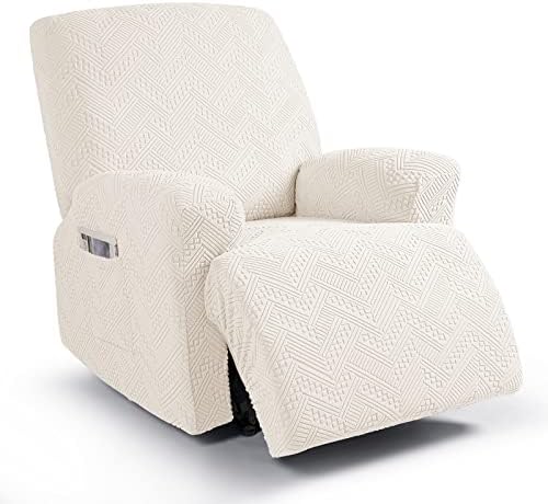 Ruaozz Recliner Sofa Cover with Pockets and Elastic Bottom