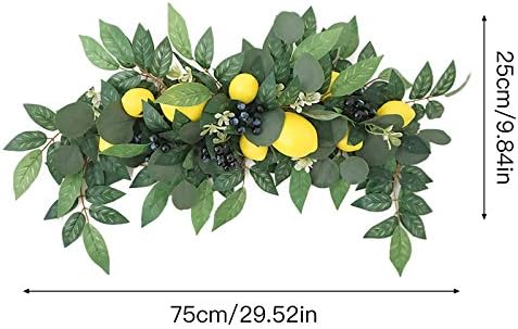 Artificial Lemon Swag Wreath 30 Inch Decor