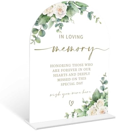 Eucalyptus Rose Wedding Sign with Holder