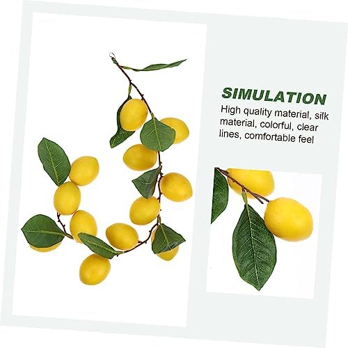VOSAREA 1pc Lifelike Lemon Rattan Hanging Wall Art