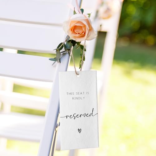 36 Pcs Reserved Seating Chair Signs for Wedding Ceremony