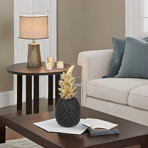 Resin Pineapple Sculpture Decor Black