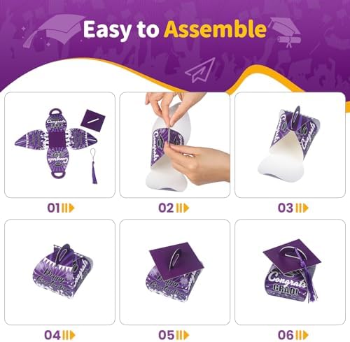 COTOPHER Graduation Cap Gift Boxes with Tassel 36 Pcs