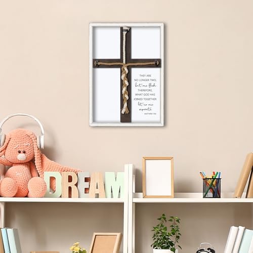 Matthew 196 Wedding Unity Cross Wall Decor White