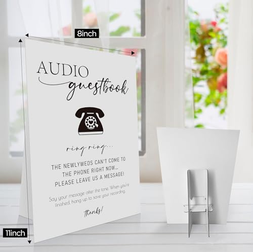 OXEDP Audio Guest Book Sign 8x11 Inch Modern Wedding Decor