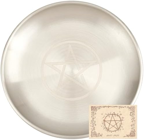 Stainless Steel Star Altar Ritual Plate for Meditation and Spirituality