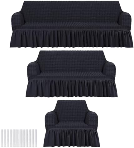 3 Pcs Sofa Slipcover Set for Couch Cushions