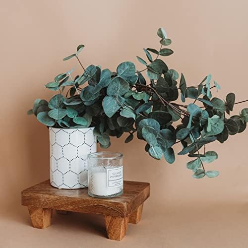 Wooden Tray Pedestal Decor with 2 Finishes