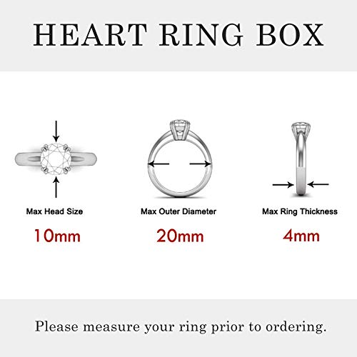 MUUJEE Heart Shaped Secret Engagement Ring Box